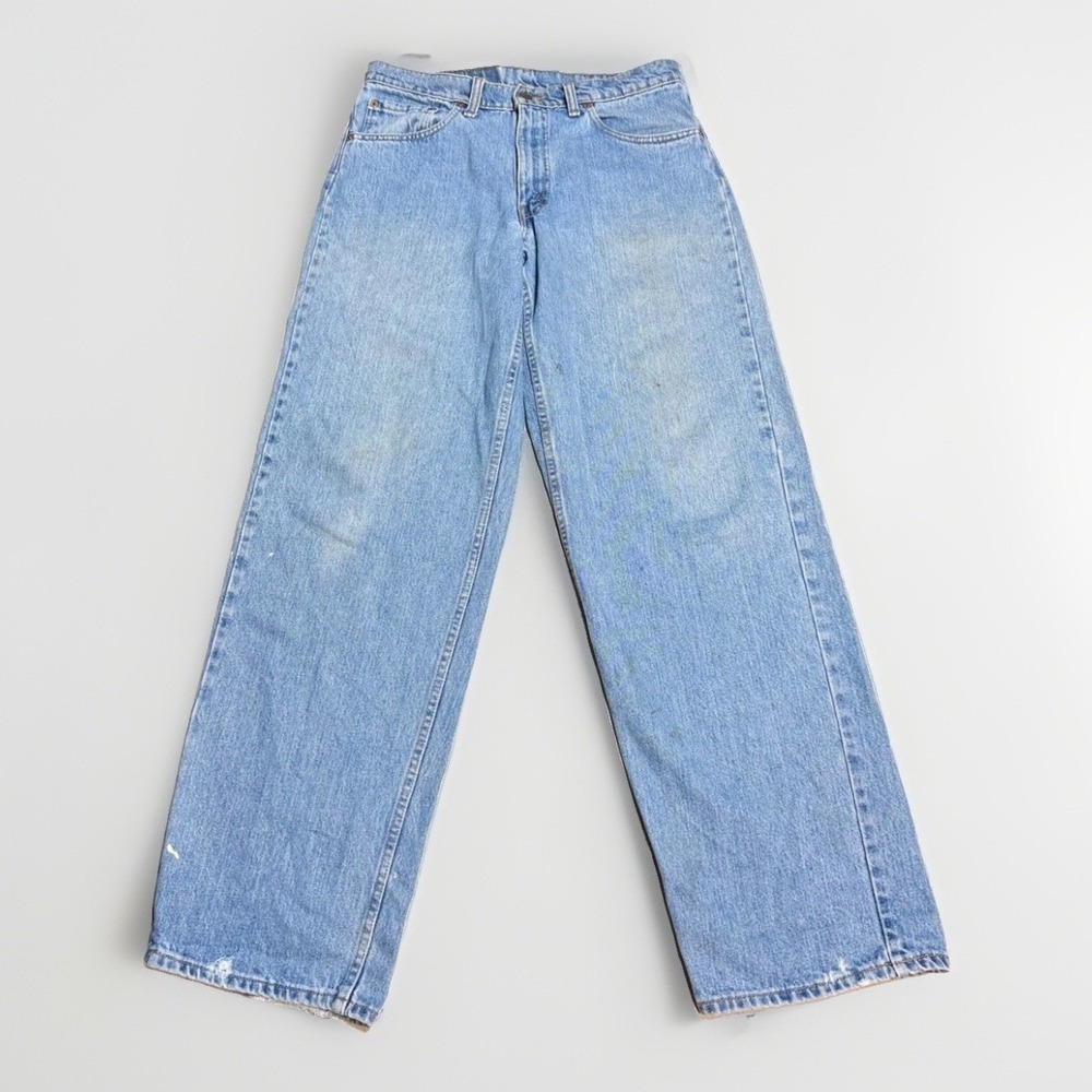 Levis 567 Jeans 32x34 Extra Wide Leg Baggy Light Wash Cotton Denim Canada 0297